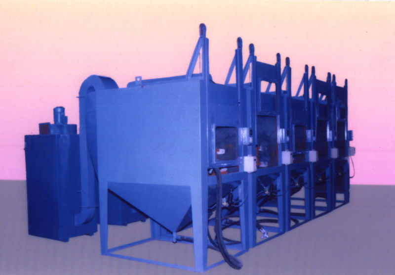 Abrasive blast cleaning machines