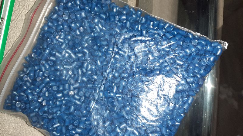 Round HDPE Blue Granules, for Blow Moulding, Blown Films, Injection Moulding, Grade : Extrusion Grade
