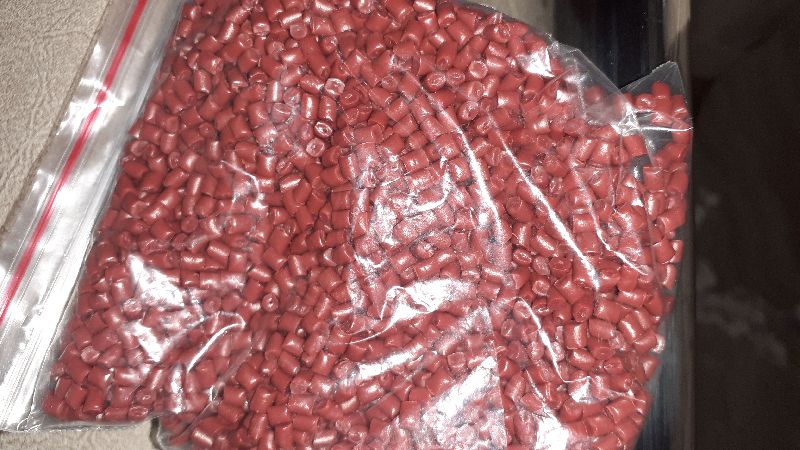 Round HDPE Red Granules, for Blow Moulding, Blown Films, Injection Moulding