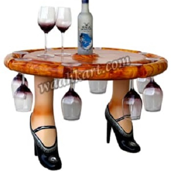 Table With Glass Holder
