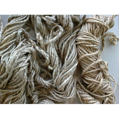Machine Spun Jute Yarn, for Embroidery, Knitting, Weaving, Technics : Twisted