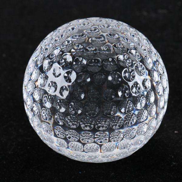 Glass Crystal Golf Ball, Color : Transparent, White