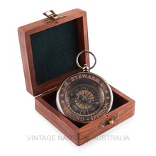 Royal Compass J H Steward, for Home Decor, Gift, Souvenir, Collectable, History, Art Craft., Color : Antique Brass