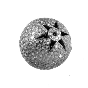 Round Silver Diamond Beads, Size : 12 mm