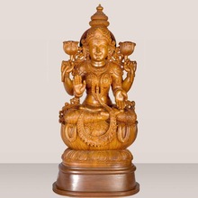 Natesan's Arts Teak Wood Lakshmi Statue, Style : Religious