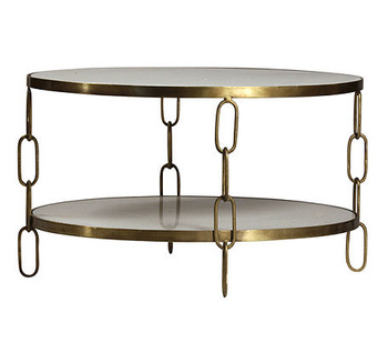 Antique brass marble Table