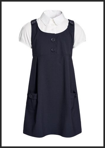 Plain Cotton Girls School Uniform, Size : Large, Medium, Small