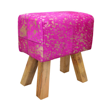 Leather Foiling Zim Stool, for Home Furniture