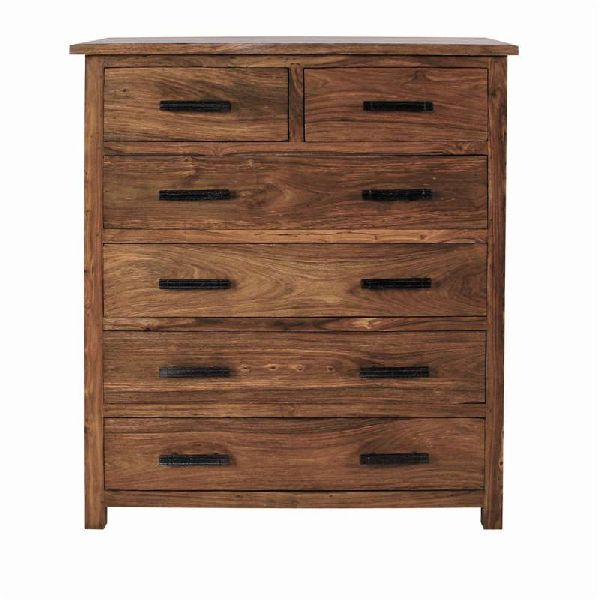 SNG Rectangle Solid Sheesham Wood chest of drawer, Color : Chestnut