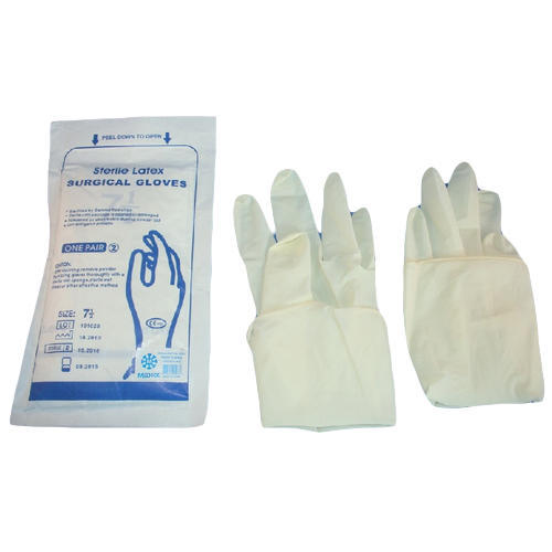 Sterile Latex Surgical Gloves, for Clinical, Hospital, Laboratory, Size : M