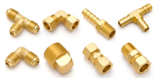 Polished Brass Fittings, Color : Golden
