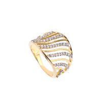 Alloy Metal Finger Ring, Main Stone : Zircon