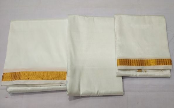 Silk Dhotis, Pattern : Plain - Aishwariyam Exim, Chennai, Tamil Nadu