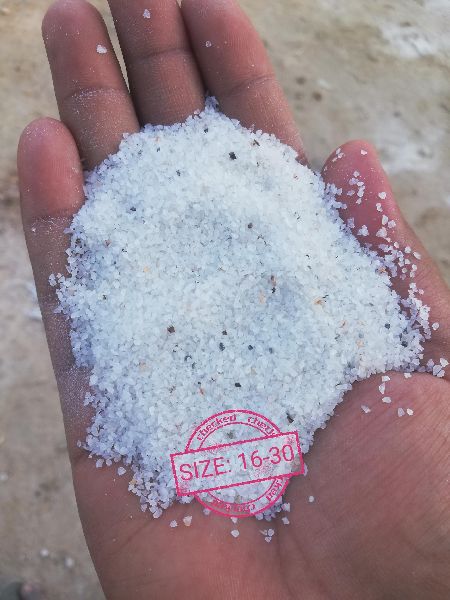 Stone Quartz Sand 16-30, for Construction, Glass Industry, Making Bricks, Welding Rod, Packaging Size : 25kg