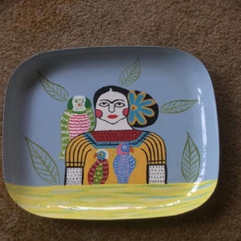 Metal Hand Painted Serving Tray, Feature : Eco-Friendly