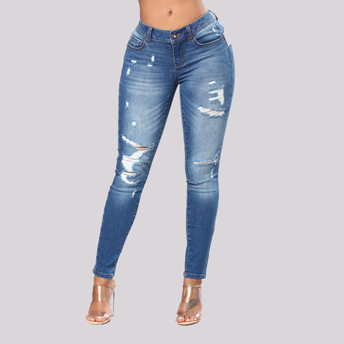 Denim Womens Rugged Jeans, Occasion : Casual Wear, Waist Size : 26 to ...