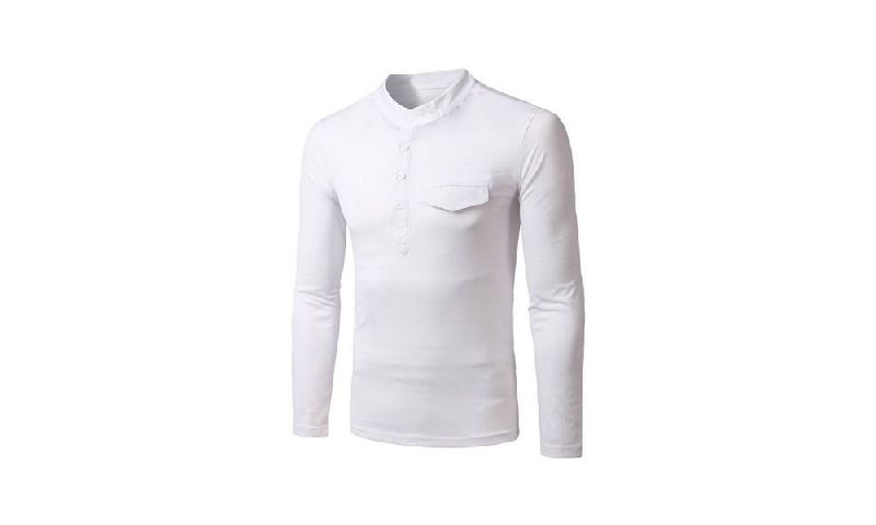 Plain Mens Henley T-Shirt, Sleeve Style : Long Sleeve