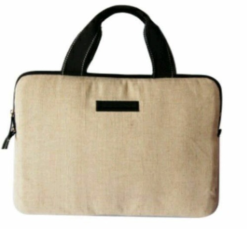 Plain Jute Laptop Bags, Color : Brown