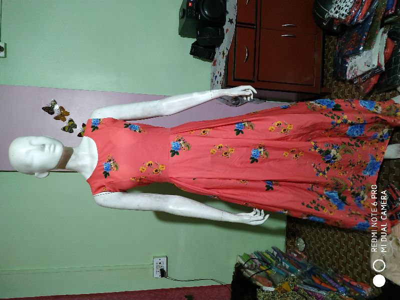 Printed one piece designer dresses, Technics : Attractive Pattern