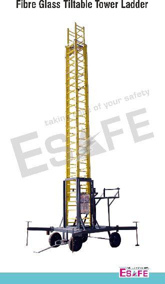 Non Polished FRP Tiltable Tower Ladder, for Constructional, Industrial Use, ELECTRICAL, Certification : INTERNATION STANDARDS