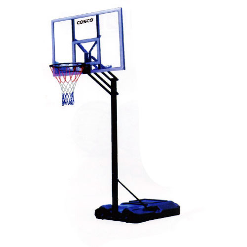 Metal Polished basketball pole, Color : Black