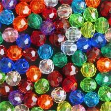 Non Polished faceted beads