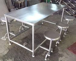 Polished Plain Canteen Table, Shape : Rectangular, Round