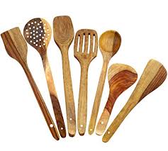 Non Polished Plain Wooden Kitchen Spoon Set, Length : 0-5inch, 5-10inch