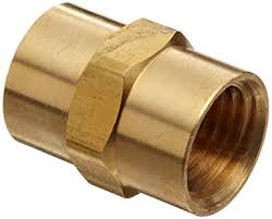 Round Brass Coupling, Color : Yellow, Golden