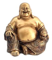 Non Polished Brass Laughing Buddha Statue, for Garden, Home, Office, Shop, Style : Antique, Modern