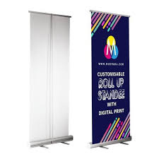 Rectangular HDPE Roll Up Standee, for Car Showroom, Exhibition, Mall, Mobile Showroom, Pattern : Printed