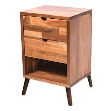Rectangular Polished Steel Wooden Bedside Table, for Home, Office, Pattern : Plain