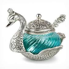 Plain Metal Duck Glass Bowl, for Serving