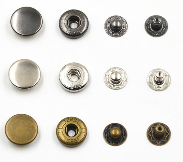 Metal snap buttons, for Garments, Feature : Fine Quality, Perfect Finish, Sturdiness, Good Quality