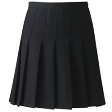 Plain Chiffon girls school skirt, Size : M