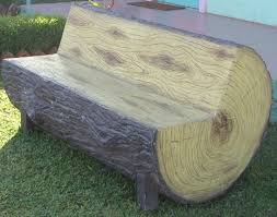 Round Wood Bench