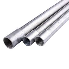 Polish galvanized conduit pipe, Length : 8-9ft