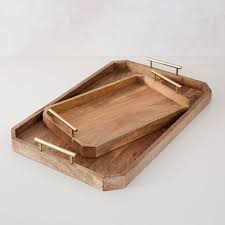 Wooden Handled Tray