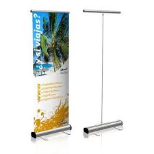Rectangular Acp Banner Stand, for Promotional Use, Pattern : Printed