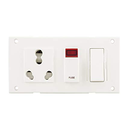 Oval ABS Electrical Switches, for General, Home, Office, Residential, Restaurants, Color : Brown