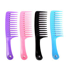 Plastic hair comb, Color : White, Pink, Blue, Orange