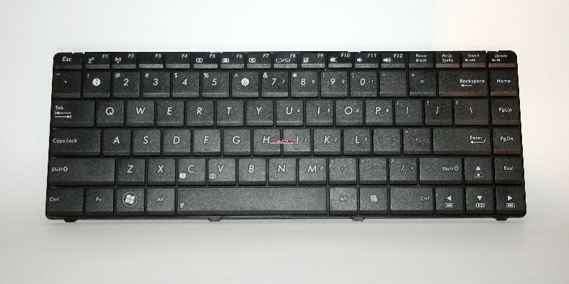 Plastic Laptop Keyboard, Color : Black, White, Grey