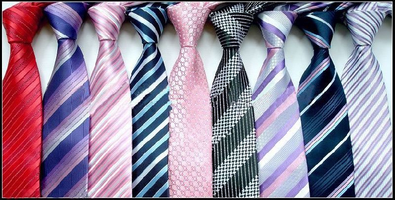 Cotton striped ties, Technics : Woven