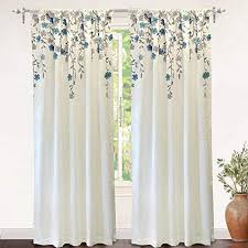 Plain Cotton embroidered curtains, Color : Black, Blue, Green, Sky Blue, Yellow
