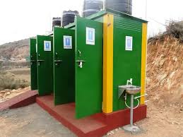 Coated FRP bio toilet, Color : Blue, Yellow, Red
