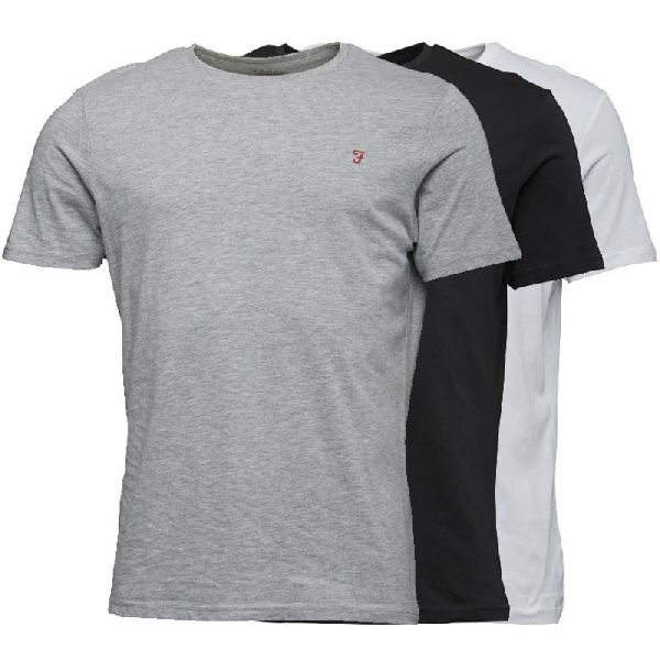Checked Cotton Mens T-shirts, Size : XL, L, XXL, XXXL
