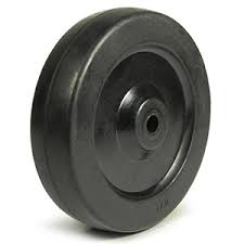 Rubber wheels, Color : Black, Grey