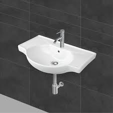 Rectangular Non Polished Ceramic Wash Hung Basin, For Home, Hotel, Office, Restaurant, Style : Modern