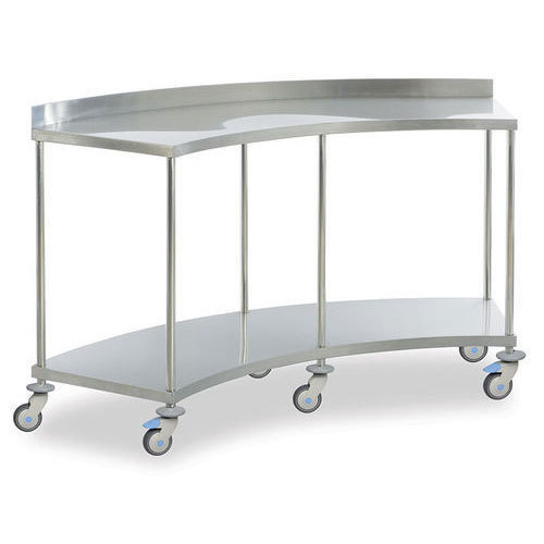 Plain Metal Hospital Instrument Table, Feature : Fine Finished, Rust Proof