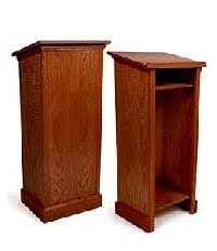 Polished Natural Wood Lecture Stand, for Office, Schools, Colleges, Events, Style : Antique, Modern